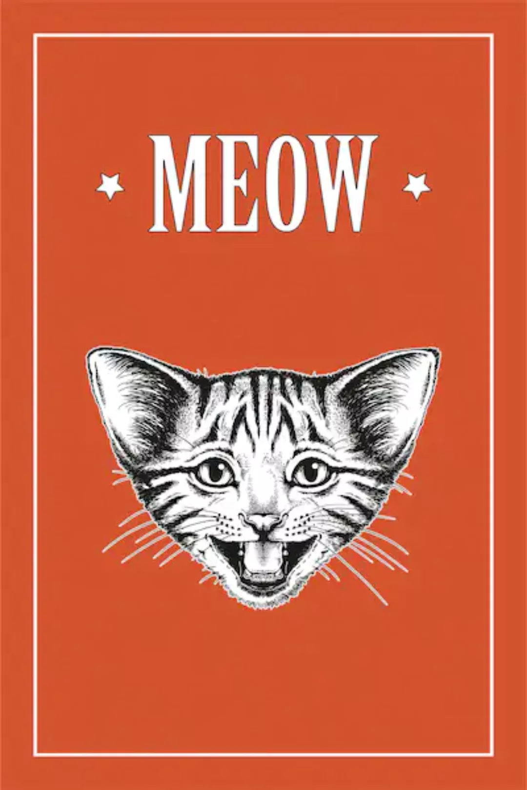 queence Leinwandbild "Katze MEOW" günstig online kaufen