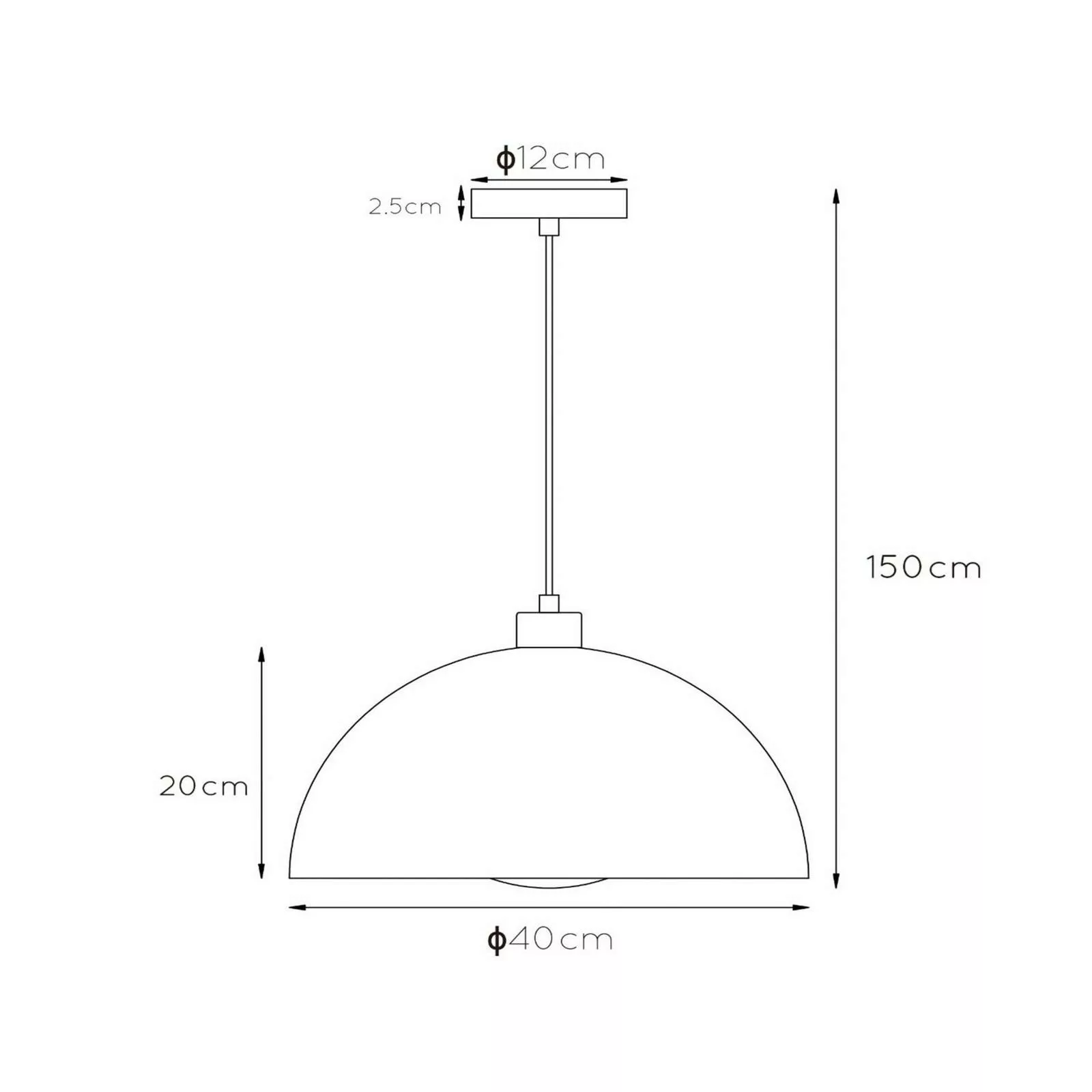 Hängeleuchte Siemon aus Stahl, Ø 40 cm, ockergelb günstig online kaufen