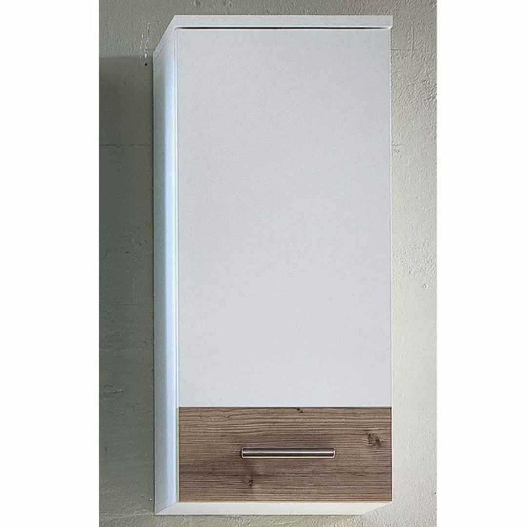 trendteam Hängeschrank Badezimmerschrank Badschrank Oberschrank Weiß/Braun günstig online kaufen