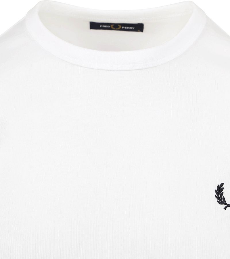 Fred Perry Ringer T-Shirt Weiß - Größe 3XL günstig online kaufen