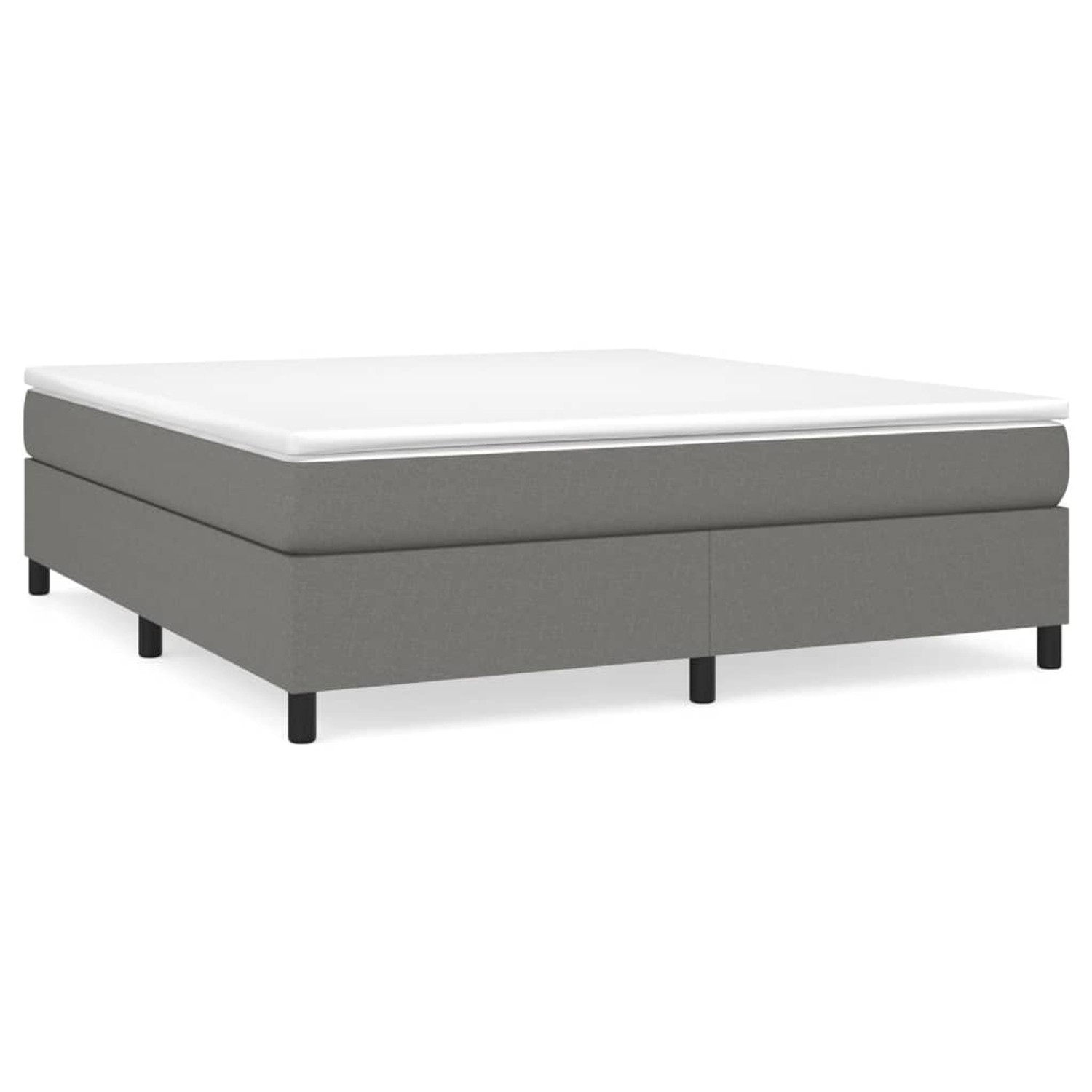 vidaXL Boxspringbett mit Matratze Dunkelgrau 160x200 cm Stoff1398409 günstig online kaufen