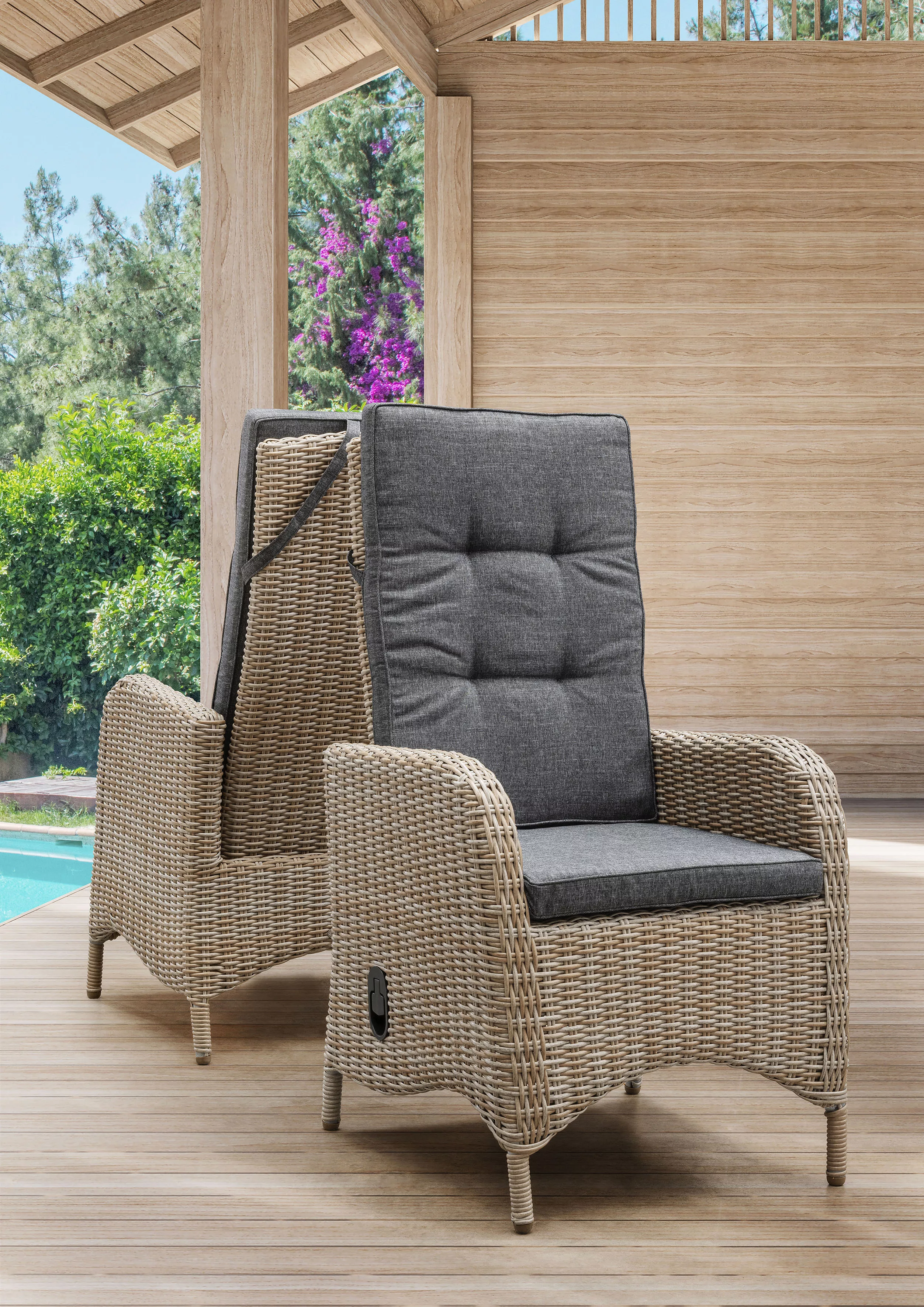 Destiny Gartensessel "PALMA", (Set, 2 St.), Aluminium, Polyrattan, inkl. Au günstig online kaufen