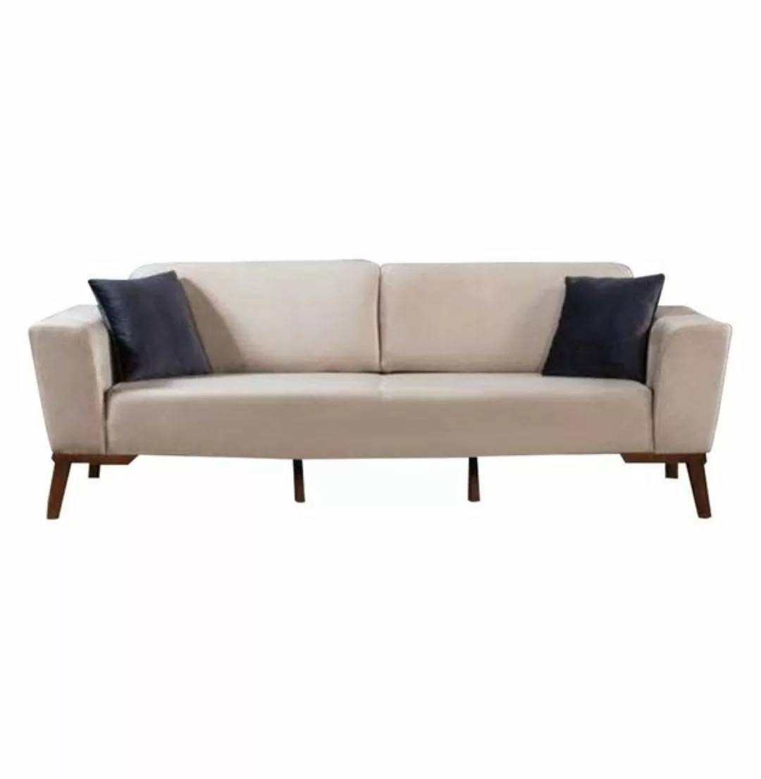 JVmoebel Sofa Wohnzimmer Sofa Design Dreisitzer Moderne Couch Beige, Made i günstig online kaufen