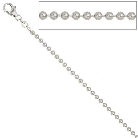 SIGO Kugelkette 925 Silber 2,5 mm 45 cm Halskette Kette Silberkette Karabin günstig online kaufen