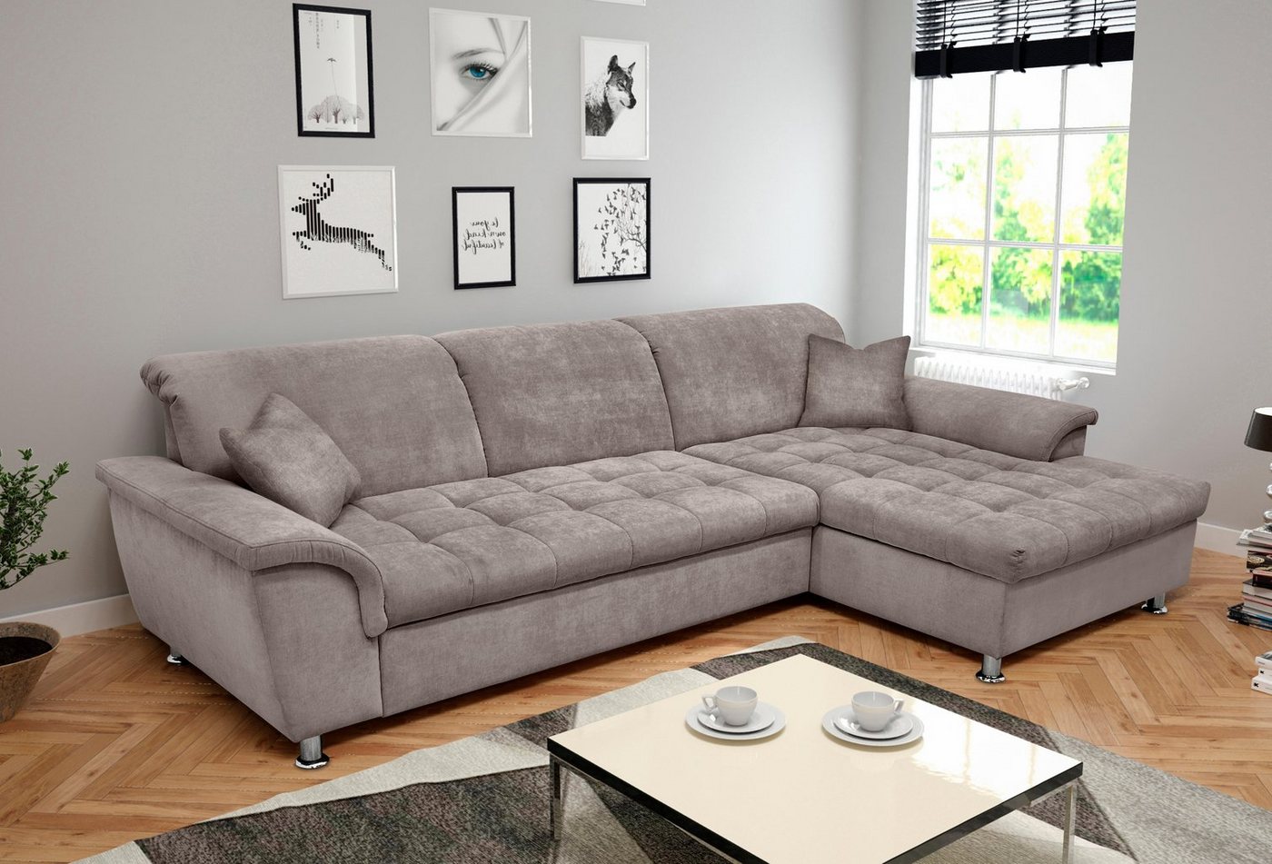 DOMO collection Ecksofa Franzi, wahlweise mit Bettfunktion, Bettkasten und günstig online kaufen