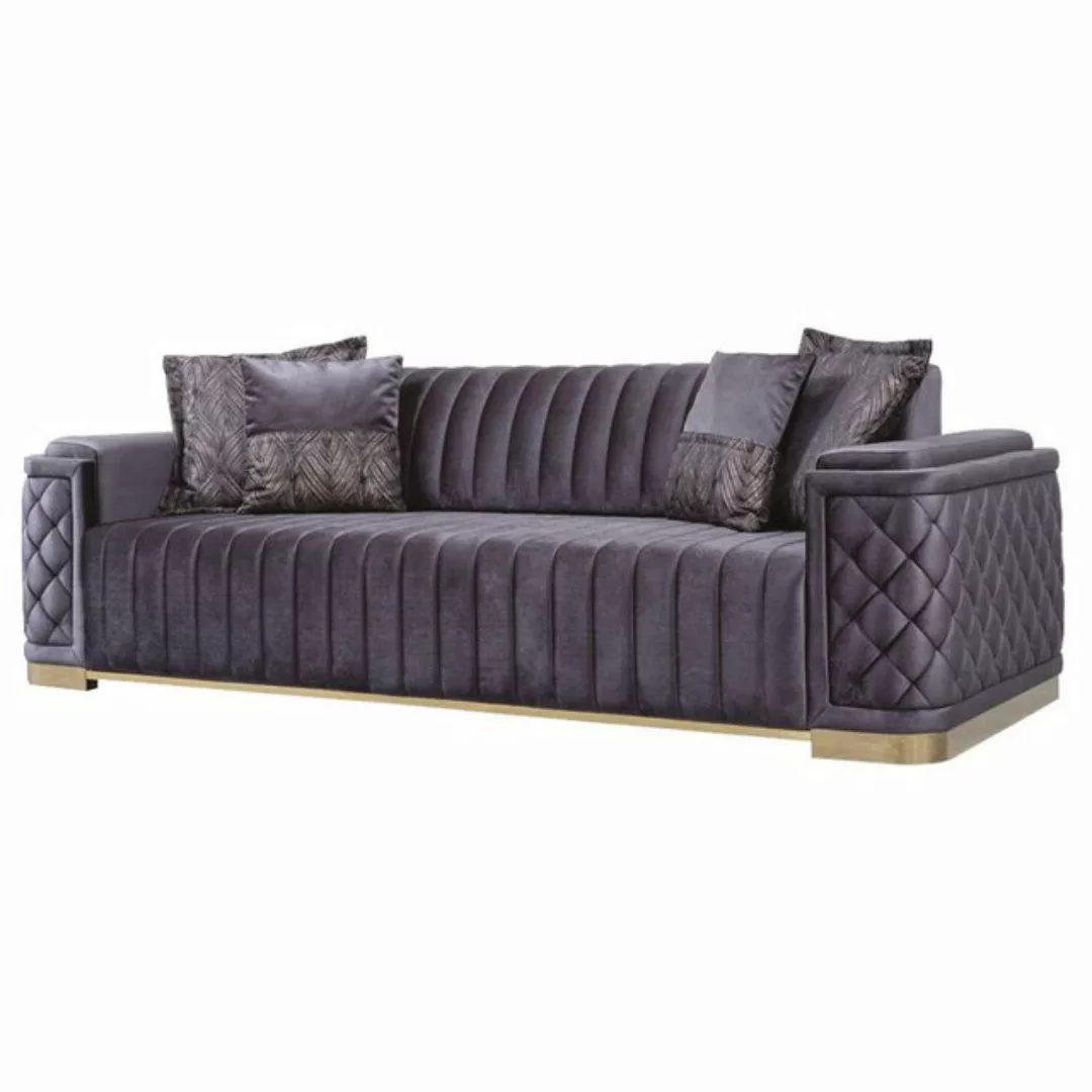 Xlmoebel Chesterfield-Sofa Großes Luxus-Sofa 246cm Samt Design Möbel Sofa S günstig online kaufen