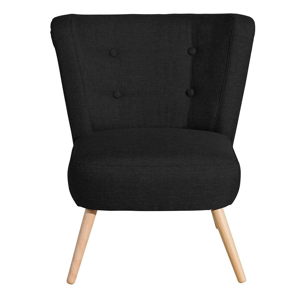 Cocktailsessel schwarz Retro Made in Germany 80 cm hoch günstig online kaufen