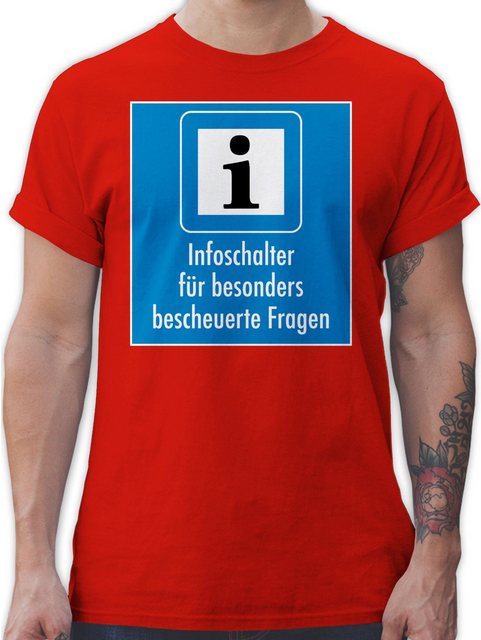 Shirtracer T-Shirt Infoschalter für besonders bescheuerte Fragen, Infoschal günstig online kaufen