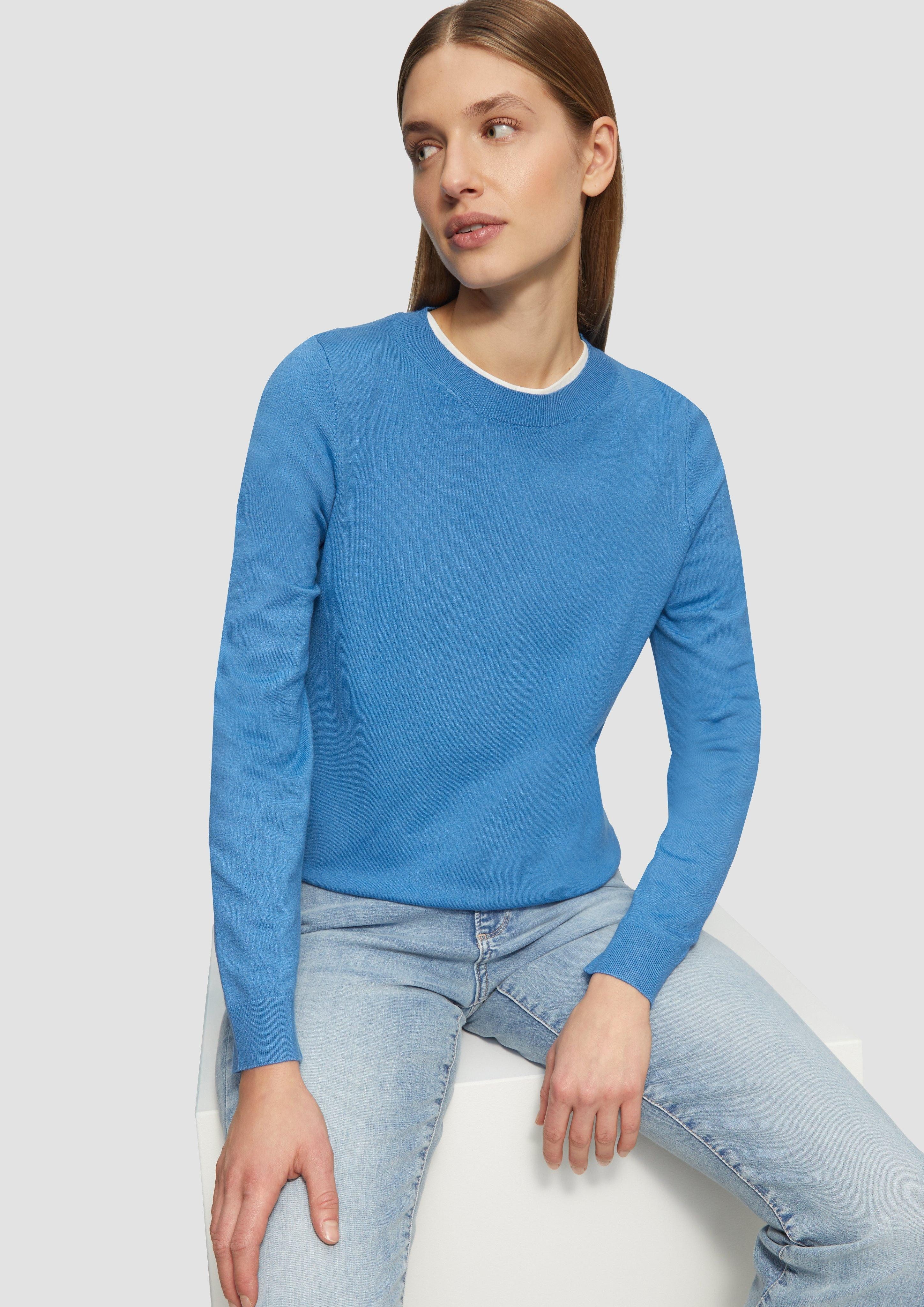 s.Oliver Strickpullover Strickpullover aus Viskosemix günstig online kaufen