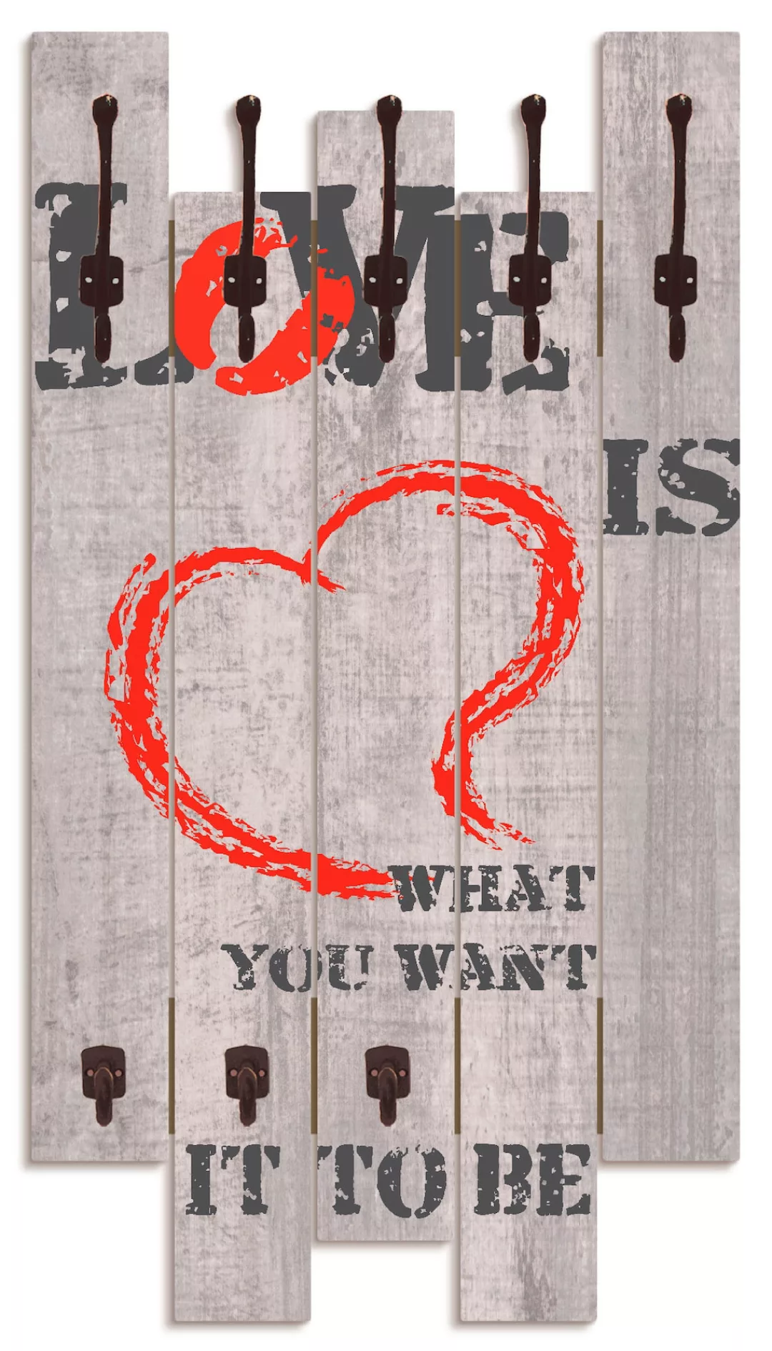 Artland Garderobenleiste "Liebe ist...", teilmontiert günstig online kaufen