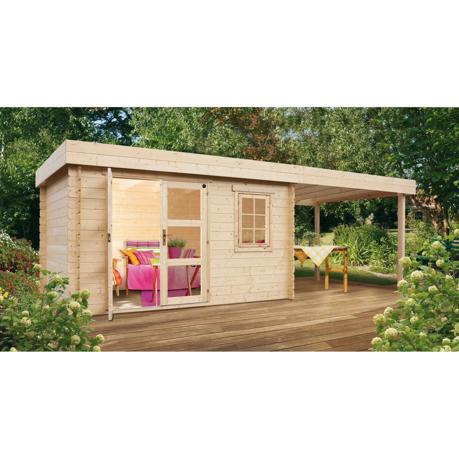 Kiehn-Holz Holz-Gartenhaus KH 28-024 Unberührt 580 cm x 250 cm günstig online kaufen