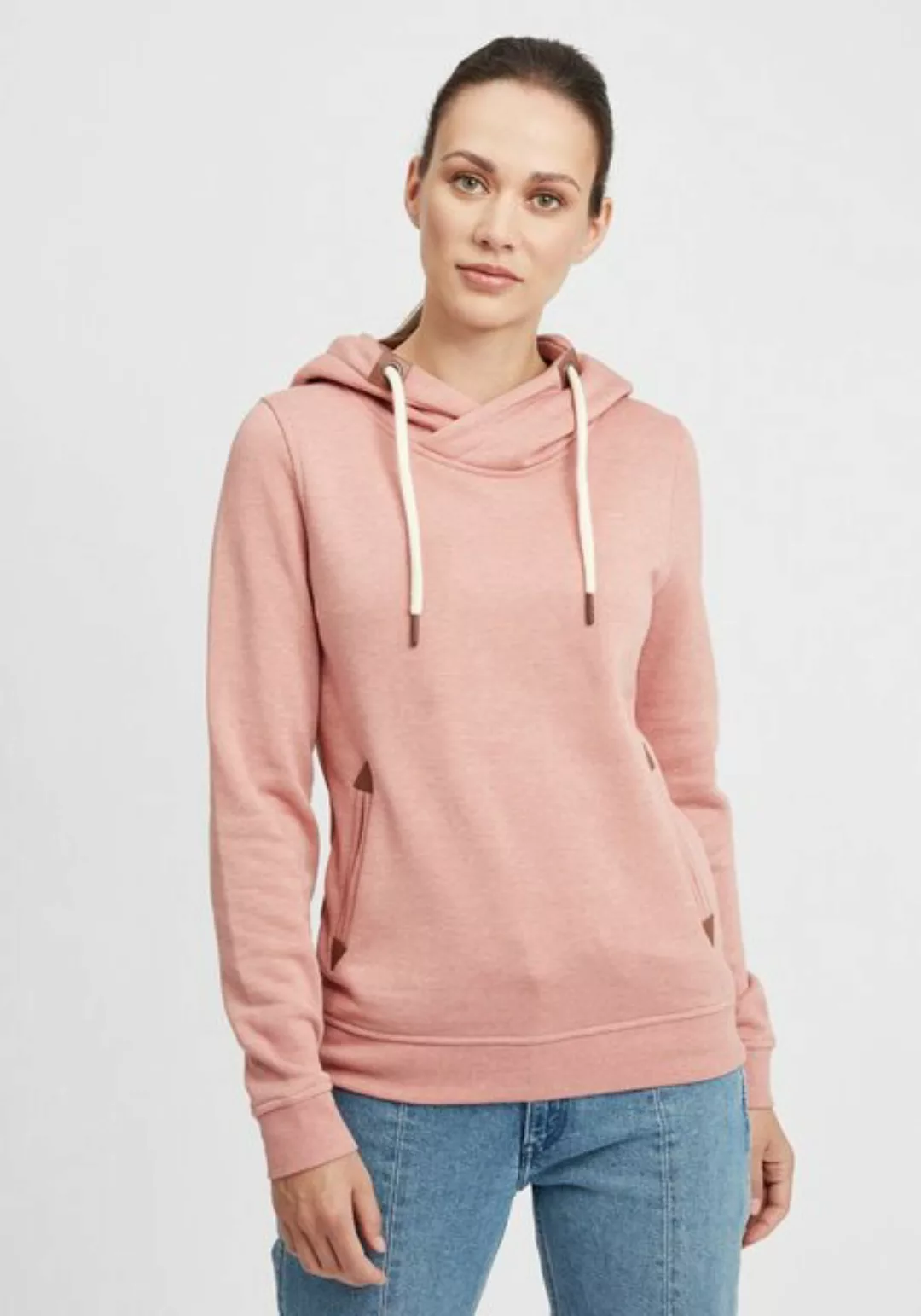 OXMO Hoodie OXVicky Hood Kapuzenpullover mit Cross-Over Kragen günstig online kaufen