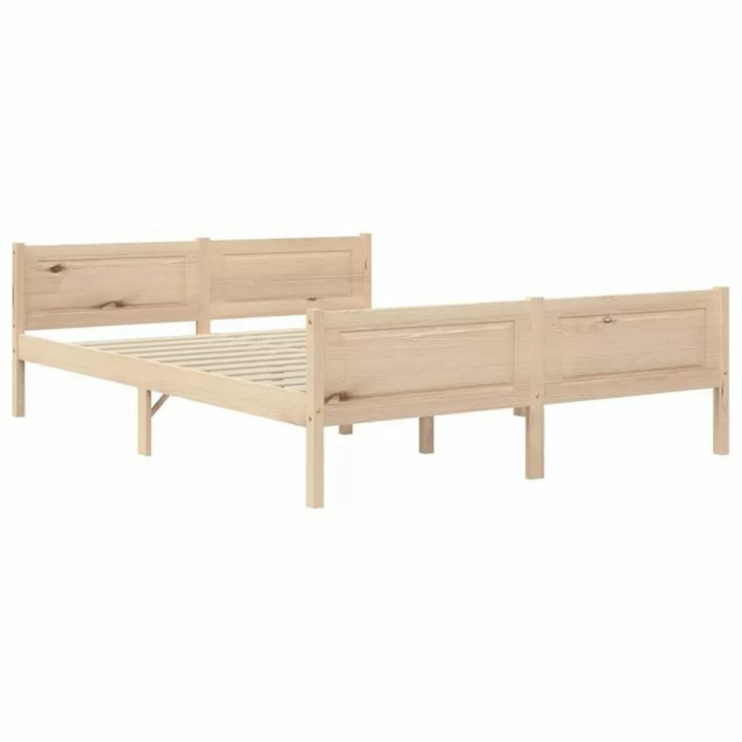 vidaXL Bettgestell Massivholzbett Kiefer 160x200 cm Doppelbett Bett Bettrah günstig online kaufen