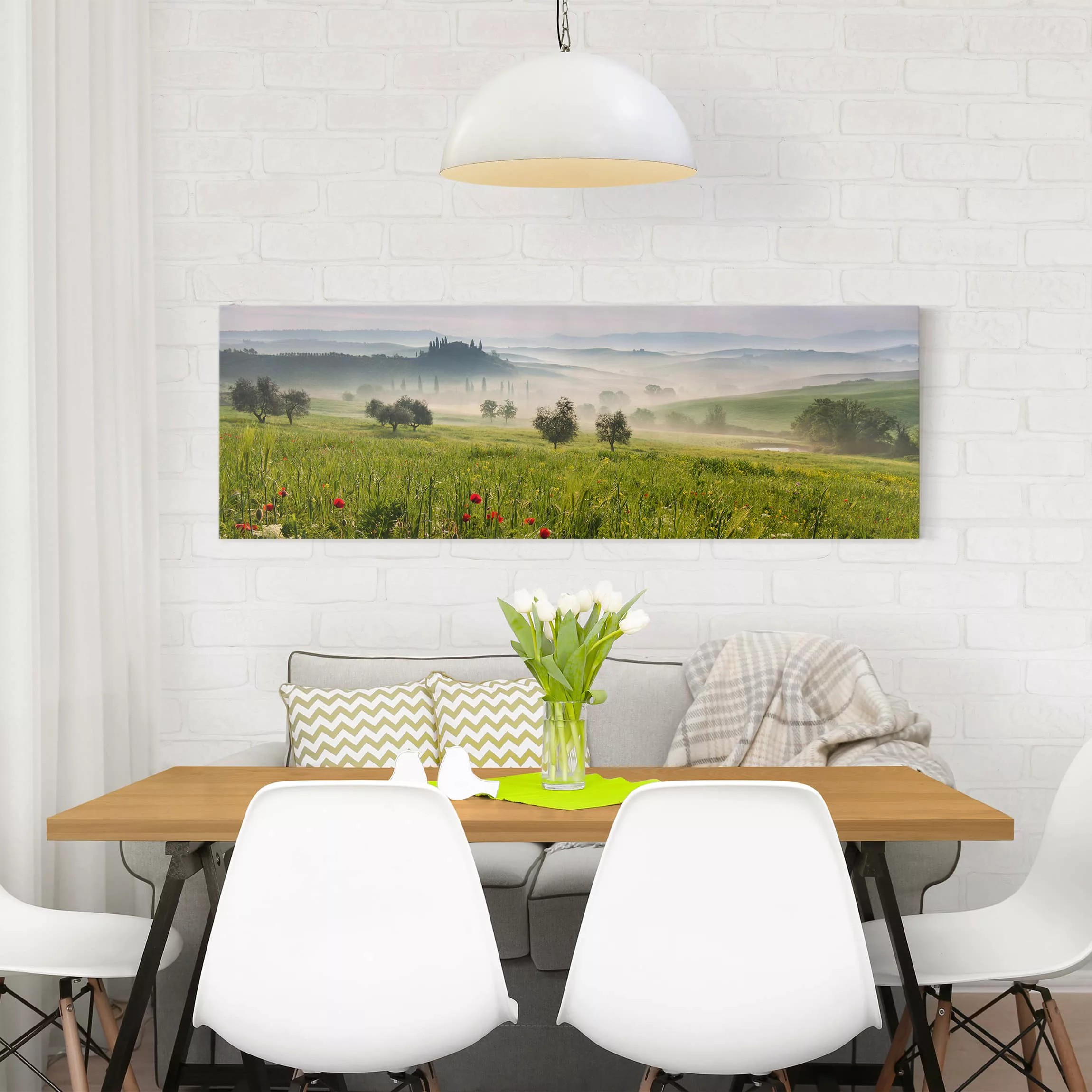 Leinwandbild Natur & Landschaft - Panorama Toskana Frühling günstig online kaufen