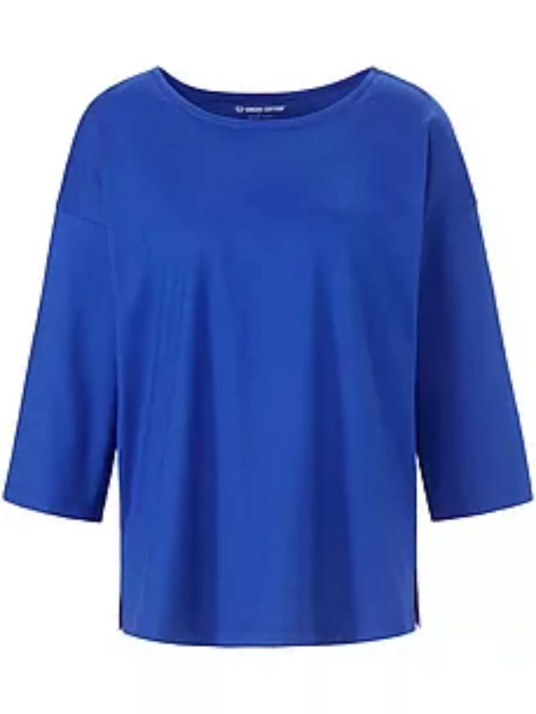 Rundhals-Shirt Gurli Green Cotton blau günstig online kaufen