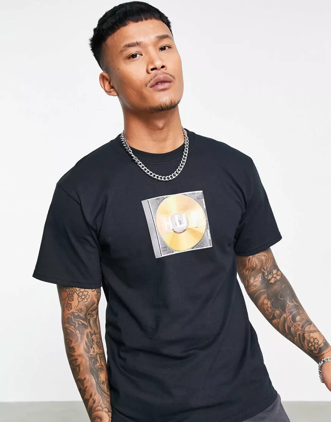 HUF – Mix Box Logo – T-Shirt in Schwarz günstig online kaufen