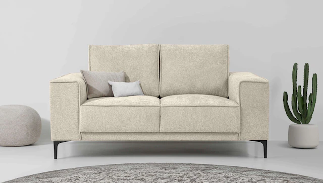 Places of Style 2-Sitzer "Kompaktsofa Oland, Struktur, Flachgewebe, Luxus-M günstig online kaufen