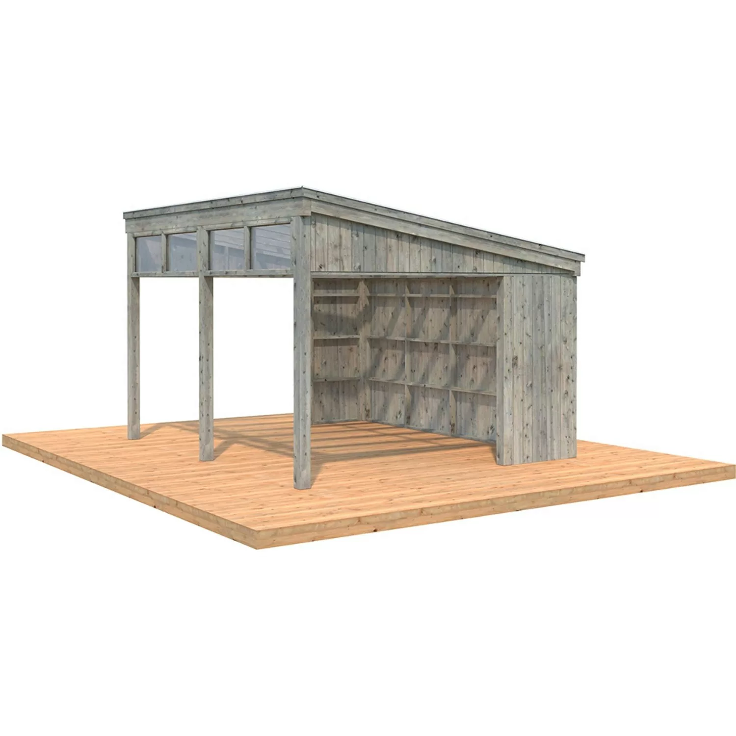 Palmako Pavillon Nova 13,0 m² Kit Grau Tauchgrundiert 417 cm x 356 cm günstig online kaufen