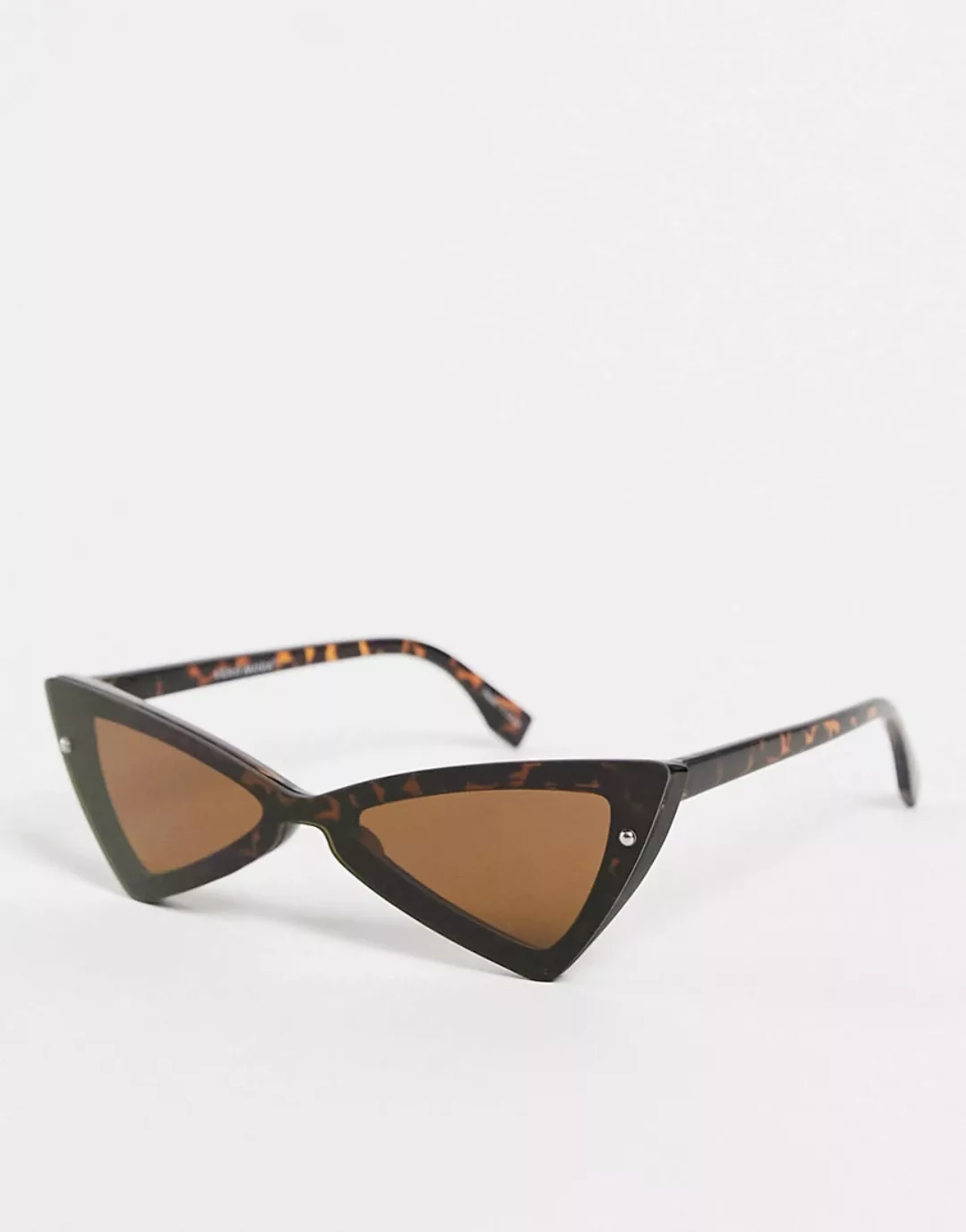Vero Moda – Eckige Sonnenbrille in Braun-Schildpatt-Schwarz günstig online kaufen