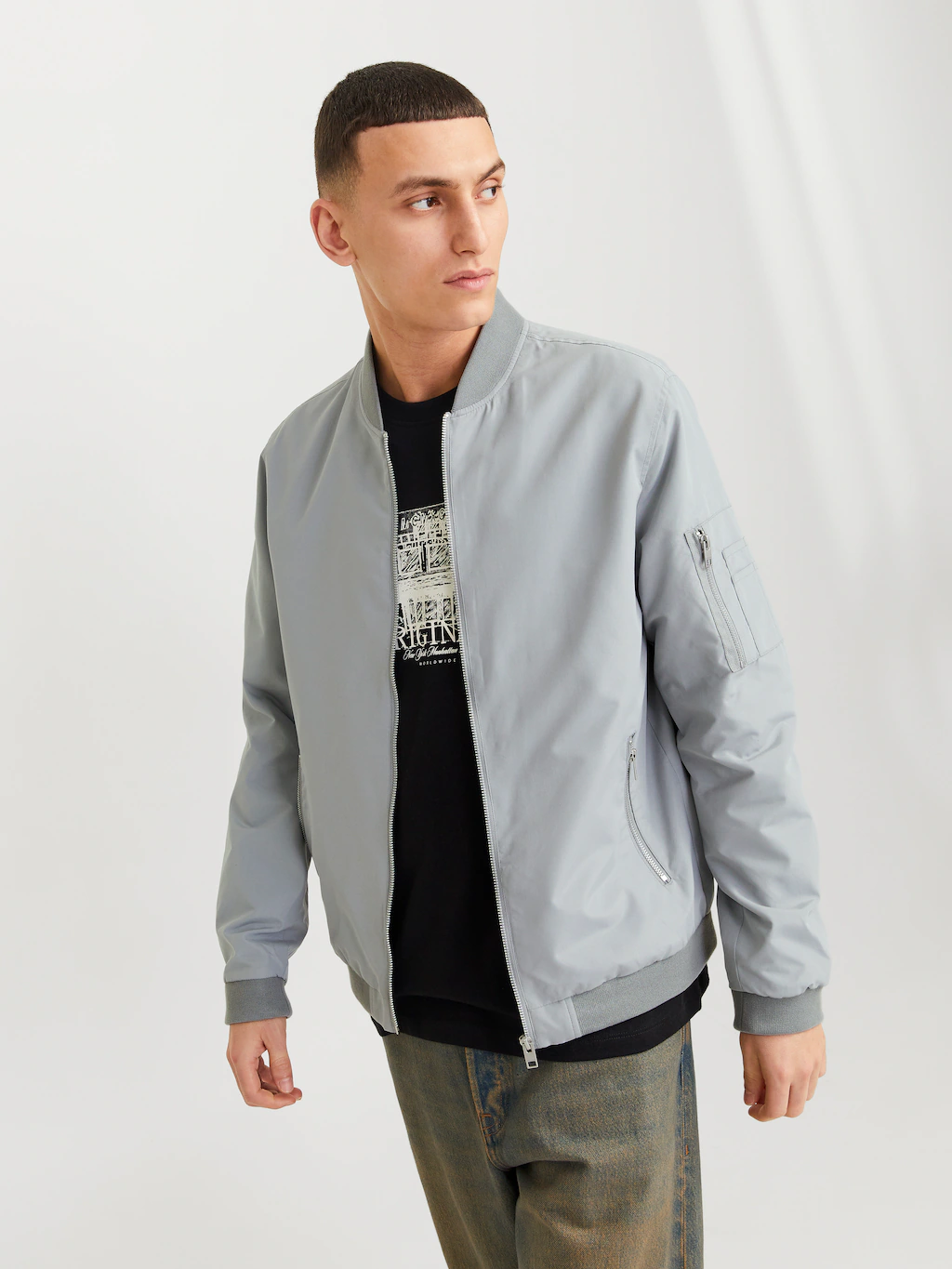 Jack & Jones Blouson "JJERUSH BOMBER NOOS", ohne Kapuze, mit Reißverschluss günstig online kaufen