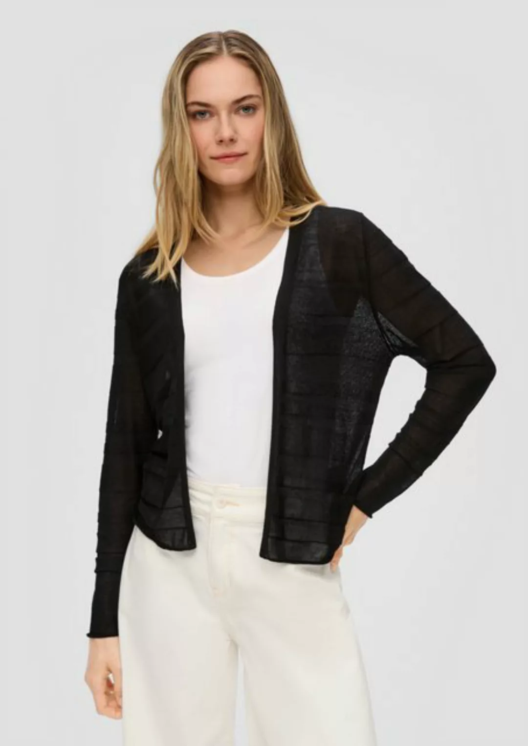 s.Oliver Cardigan, mit Musterstruktur und ohne Verschluss günstig online kaufen