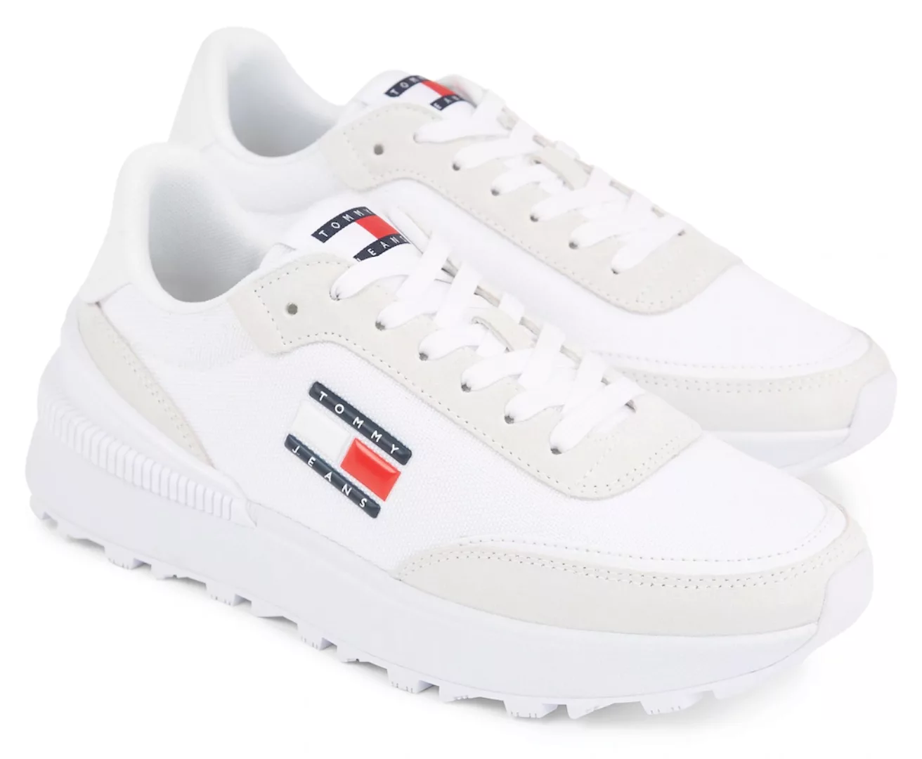 Tommy Jeans Plateausneaker "TJW TECH RUNNER ESS", Kontrastbesatz und Logofl günstig online kaufen