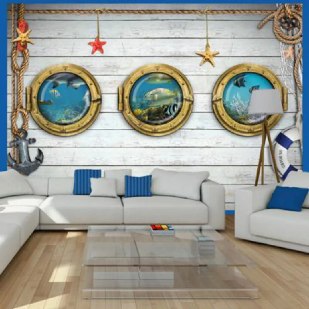 artgeist Fototapete Tree portholes mehrfarbig Gr. 300 x 210 günstig online kaufen