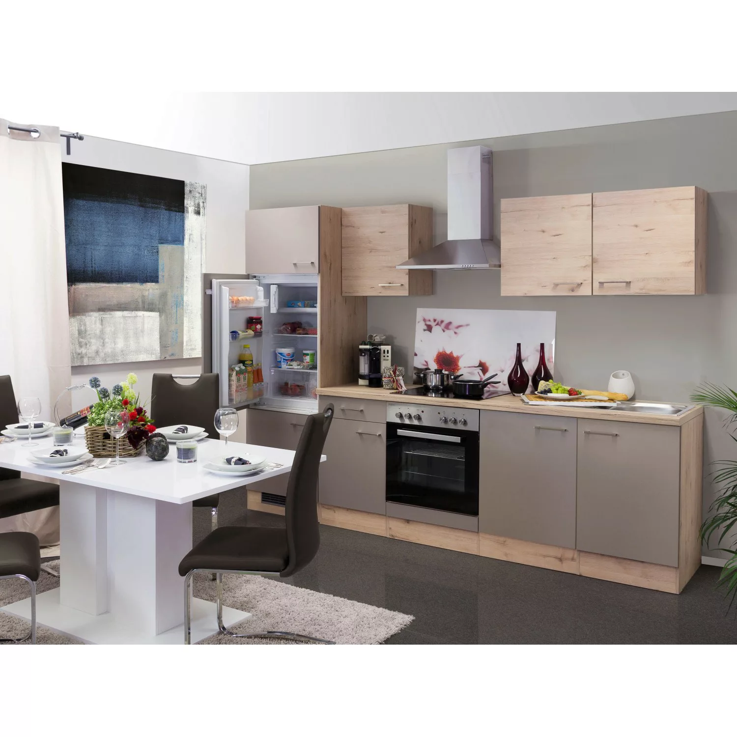 Flex-Well Küche "Riva", wahlweise mit E-Geräten, Gesamtbreite 270 cm günstig online kaufen