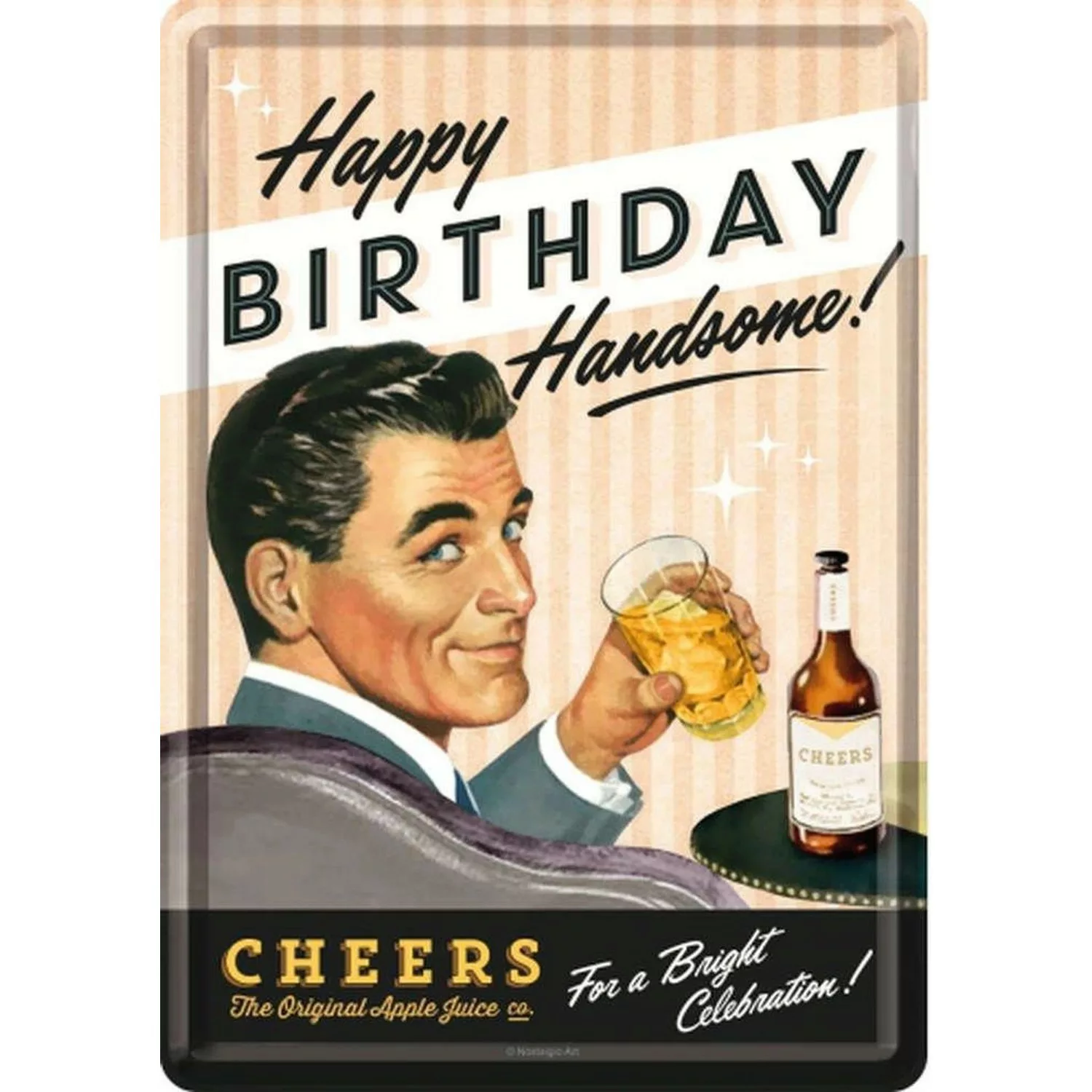 Nostalgic-Art Blechpostkarte - Say it 50's - Happy Birthday Man günstig online kaufen