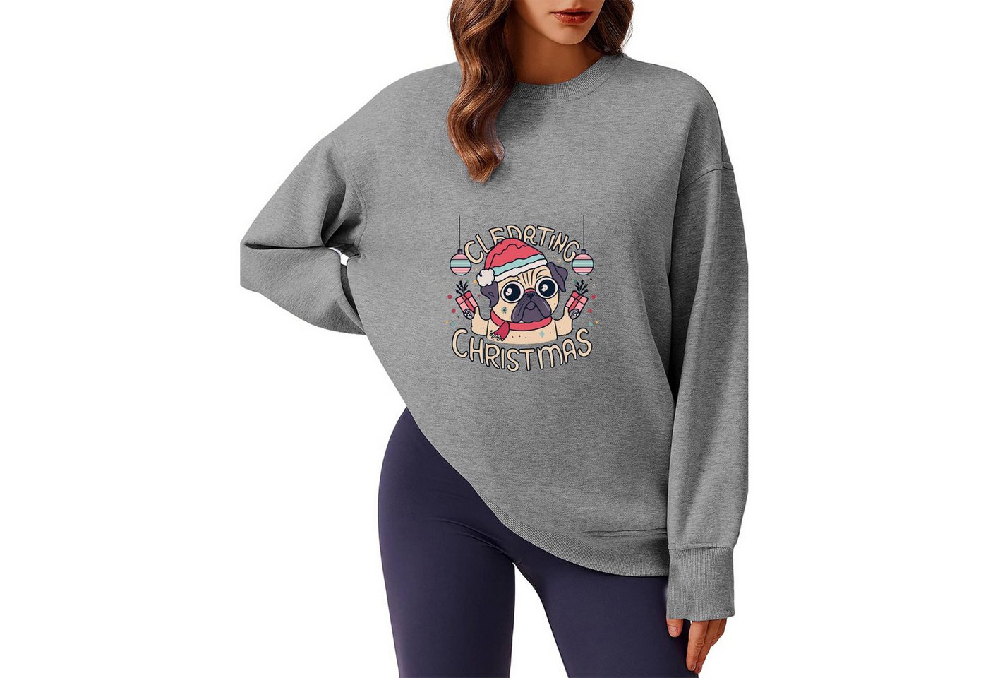 MC Star Sweatshirt Weihnachtspullover Merry Christmas Sweatshirt Weihnachts günstig online kaufen