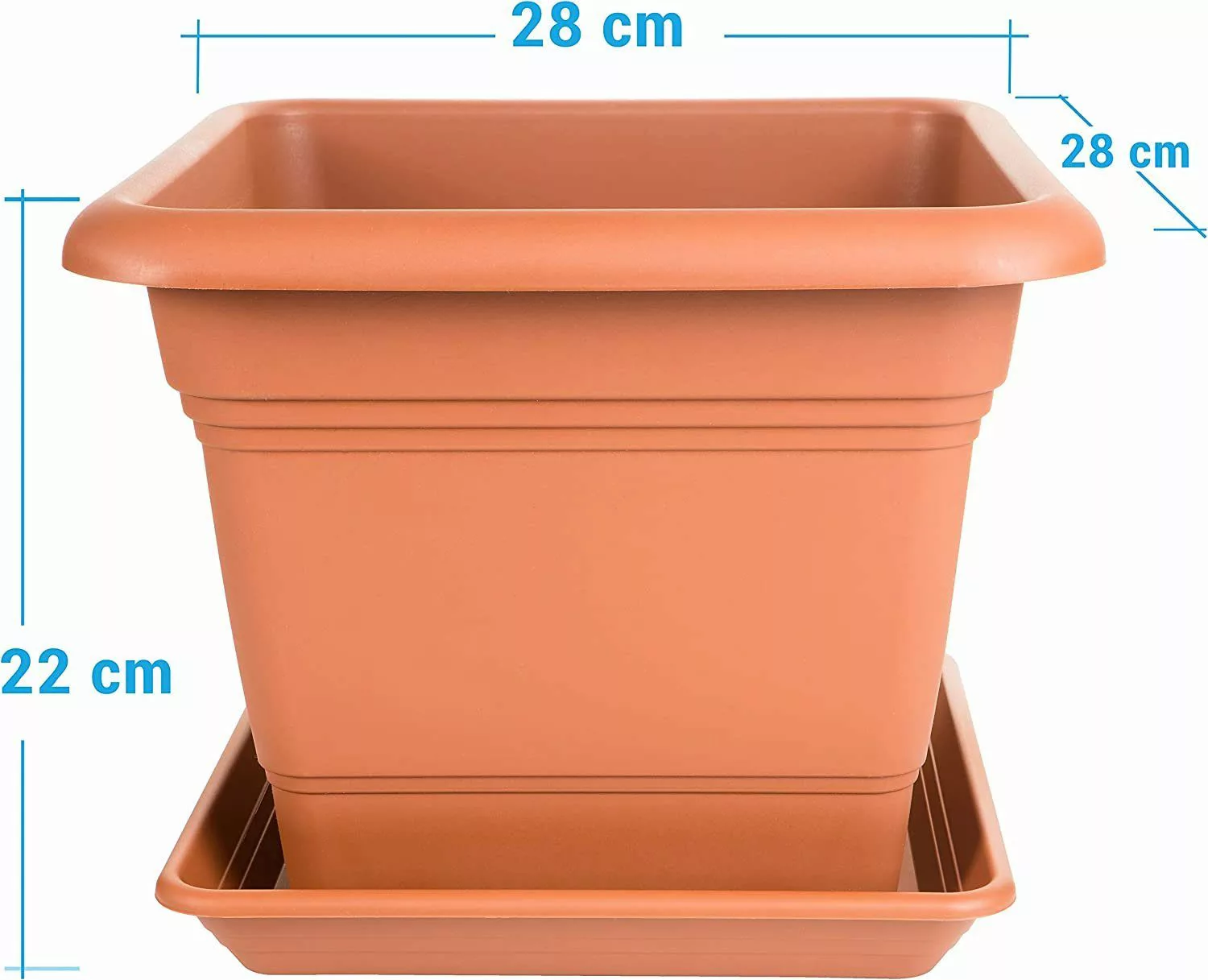 Centi Pflanzkübel Blumentopf Gross mit Untersetzer, günstig online kaufen