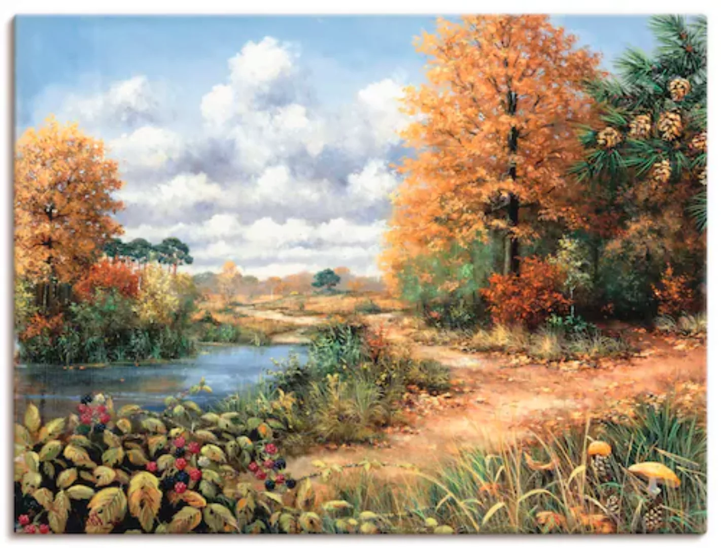 Artland Wandbild »Herbstzeit«, Vier Jahreszeiten, (1 St.), als Leinwandbild günstig online kaufen