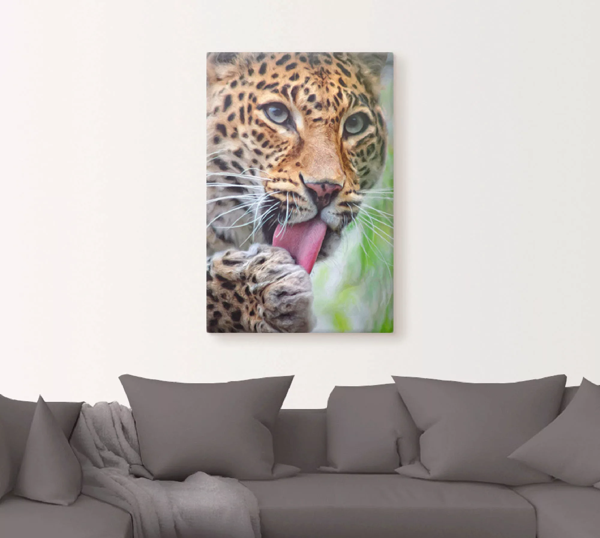 Artland Wandbild "Leopard", Wildtiere, (1 St.), als Leinwandbild, Poster, W günstig online kaufen