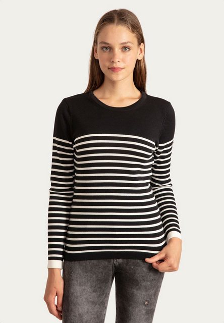 Jacey Quinn Sweatshirt Modern Fit Striped Pattern günstig online kaufen