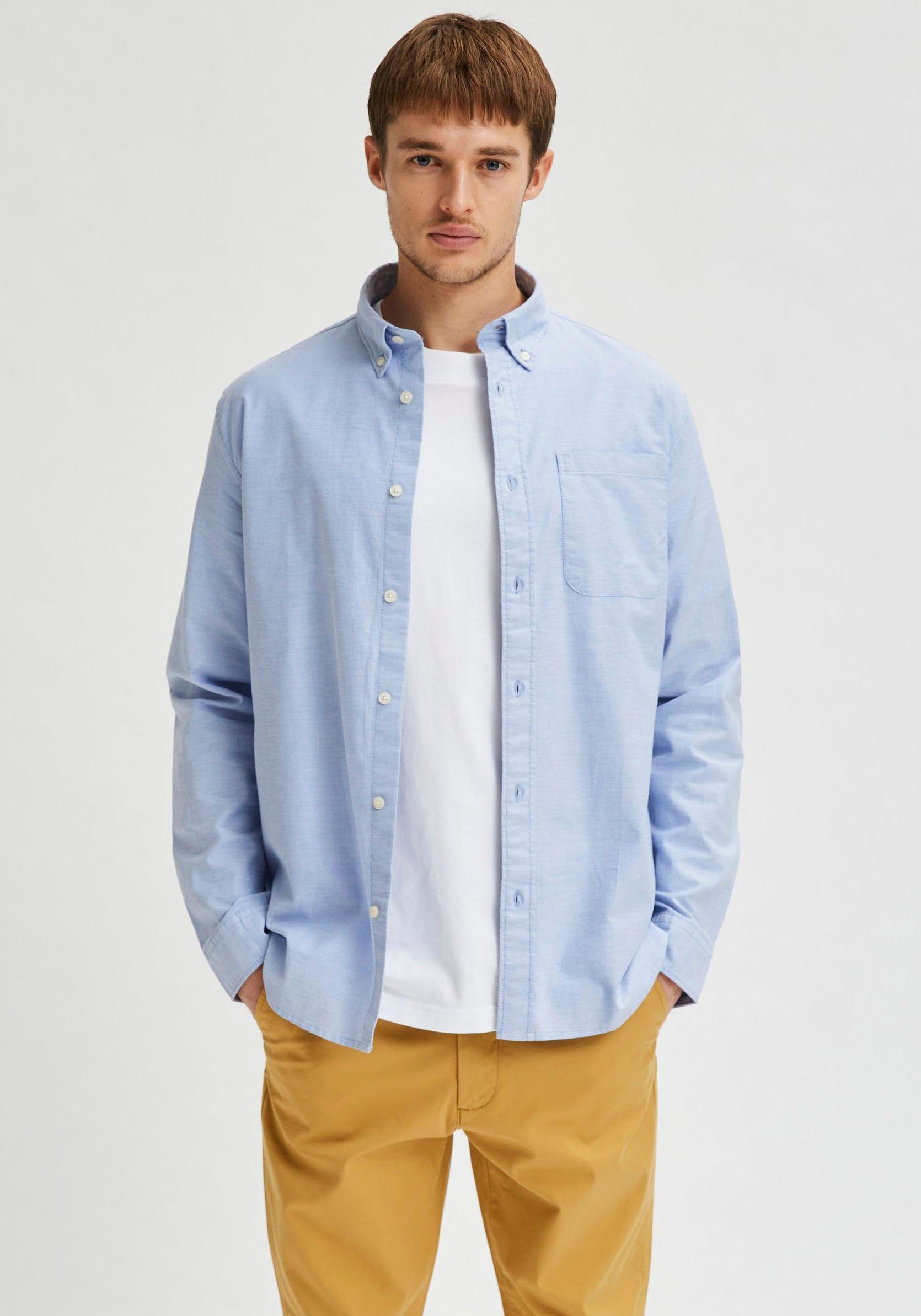 SELECTED HOMME Langarmhemd SLHREGRICK-OX SHIRT LS günstig online kaufen