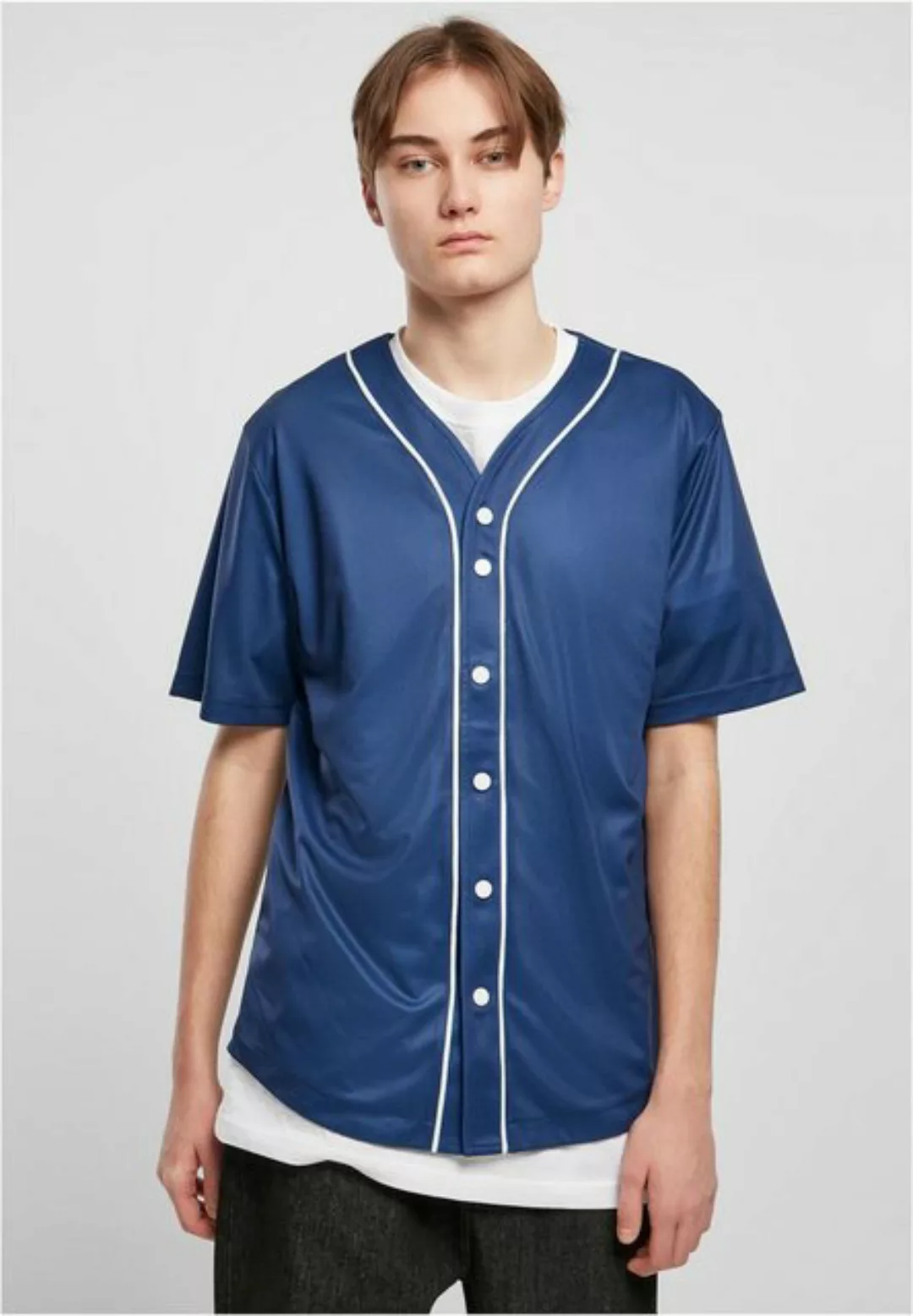 URBAN CLASSICS V-Shirt TB1237 - Baseball Mesh Jersey spaceblue/white XXL günstig online kaufen