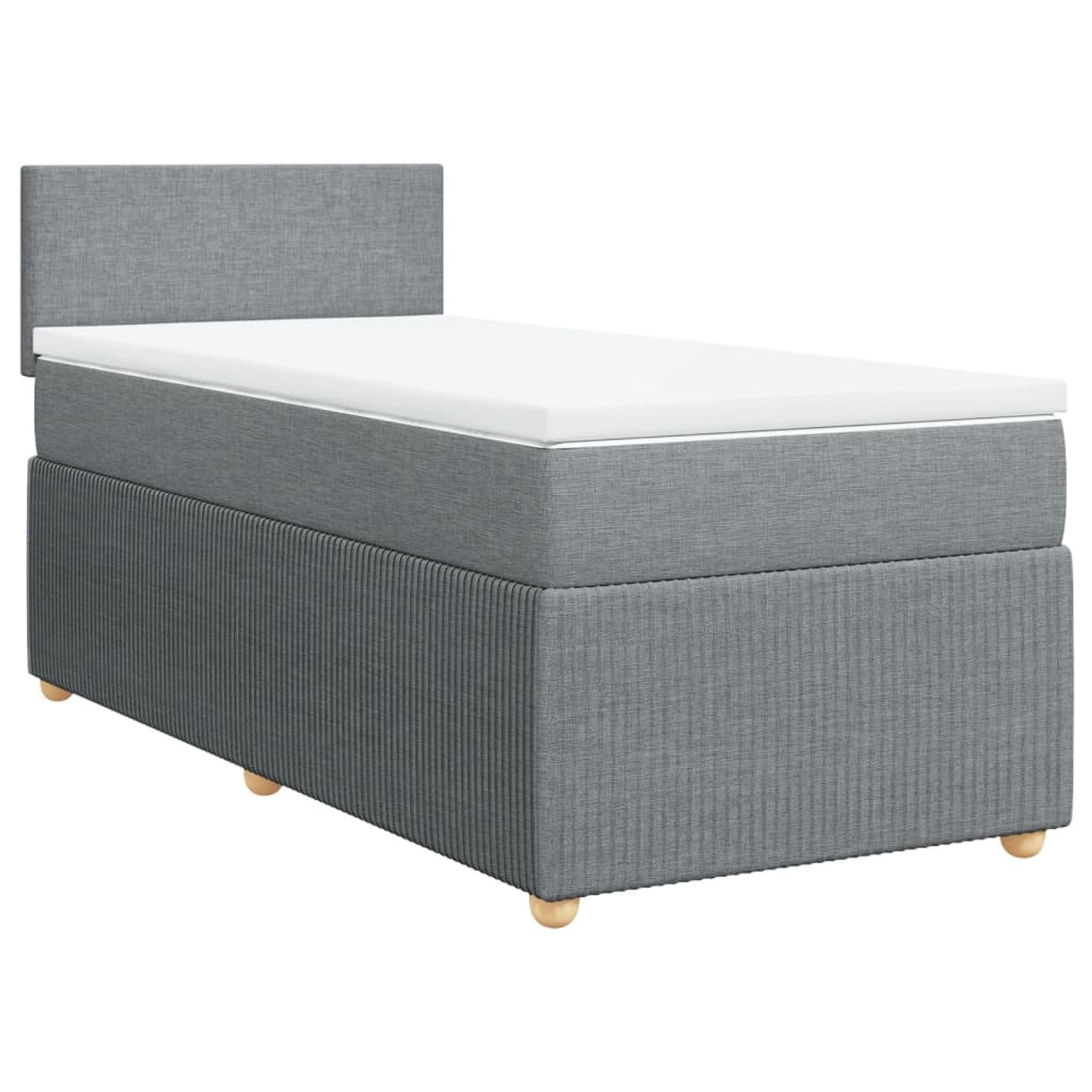 vidaXL Boxspringbett mit Matratze Hellgrau 90x190 cm Stoff2106465 günstig online kaufen