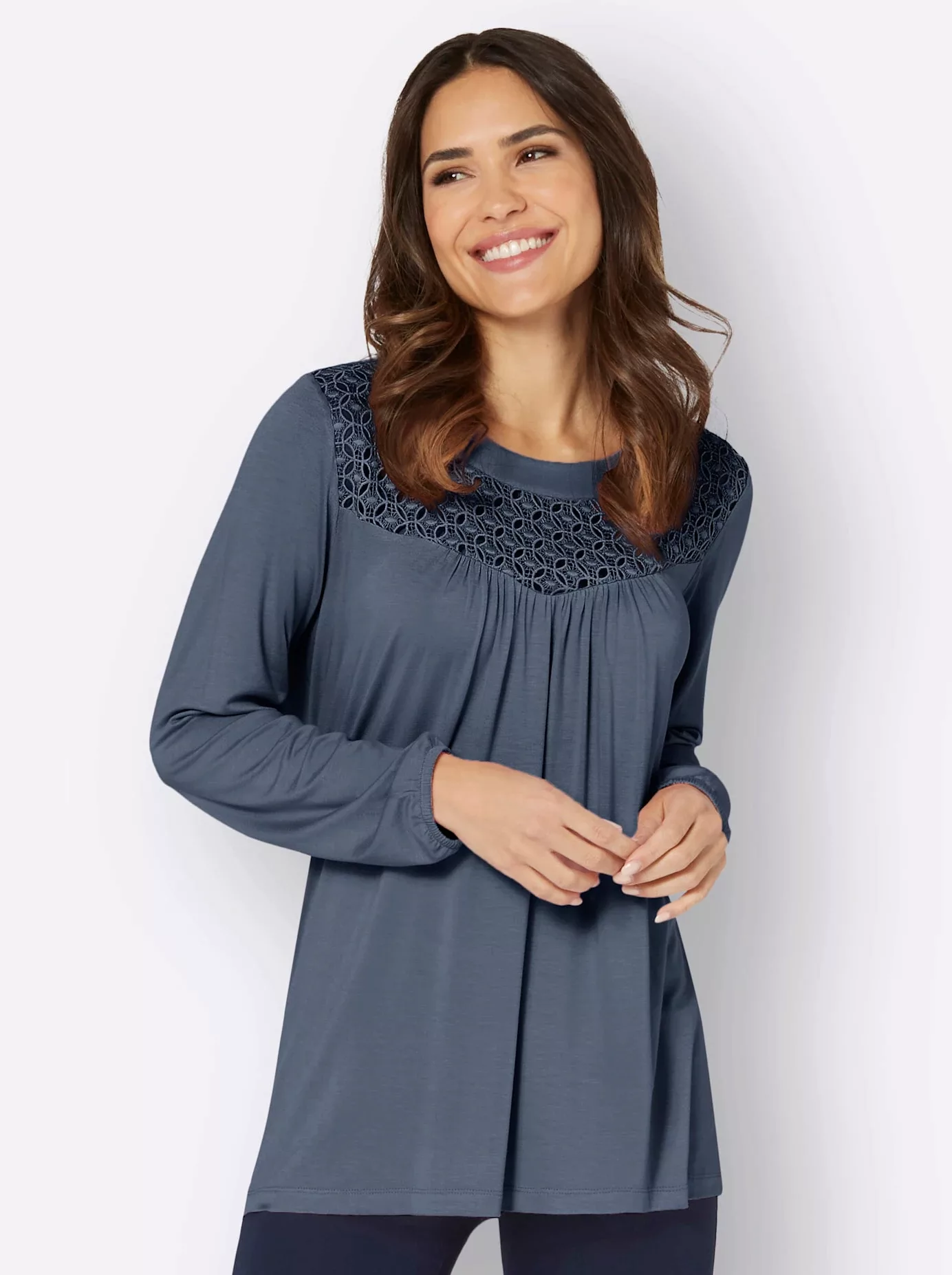 Classic Basics Spitzenshirt "Langarm-Shirt", (1 tlg.) günstig online kaufen