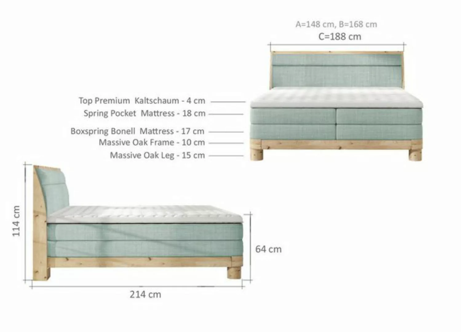 JVmoebel Bett, Moderne Luxus Betten Polster Leder Textil Boxspringbett Schl günstig online kaufen