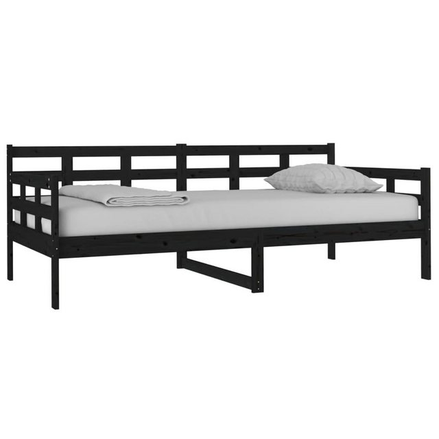 furnicato Bett Tagesbett Schwarz Massivholz Kiefer 90x190 cm (1-tlg) günstig online kaufen