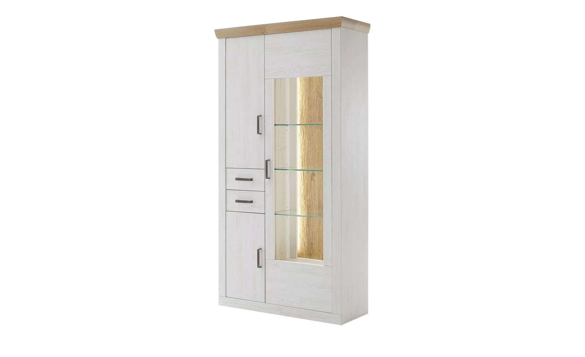 maison bleue Kombi-Vitrine  Zara ¦ weiß ¦ Maße (cm): B: 106 H: 205 T: 40 Sc günstig online kaufen