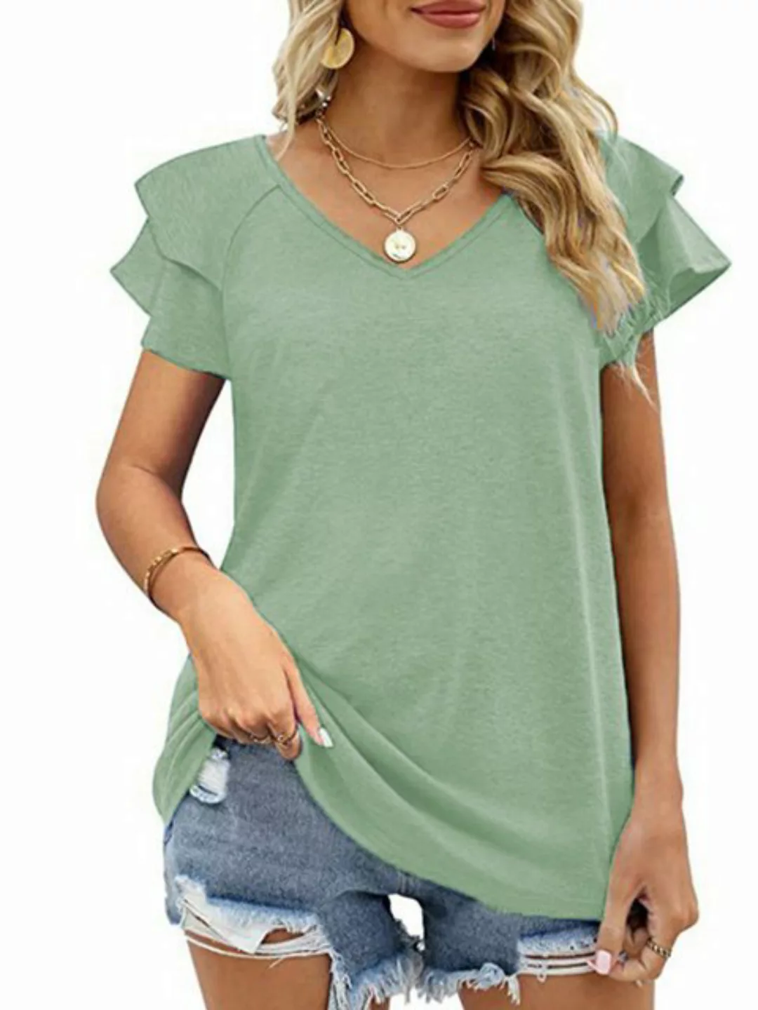 JDMGZSR T-Shirt Lässige, lockere, bequeme und atmungsaktive Damenoberteile günstig online kaufen