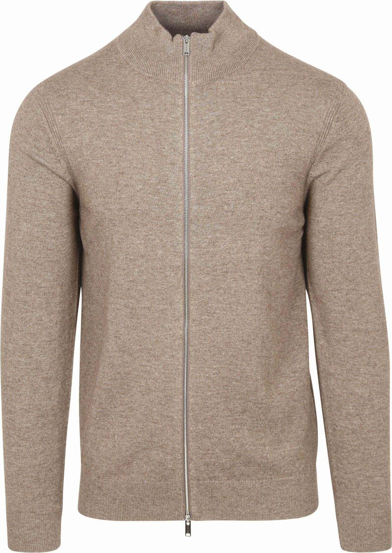 Profuomo Strickjacke Merinowolle Taupe - Größe XL günstig online kaufen