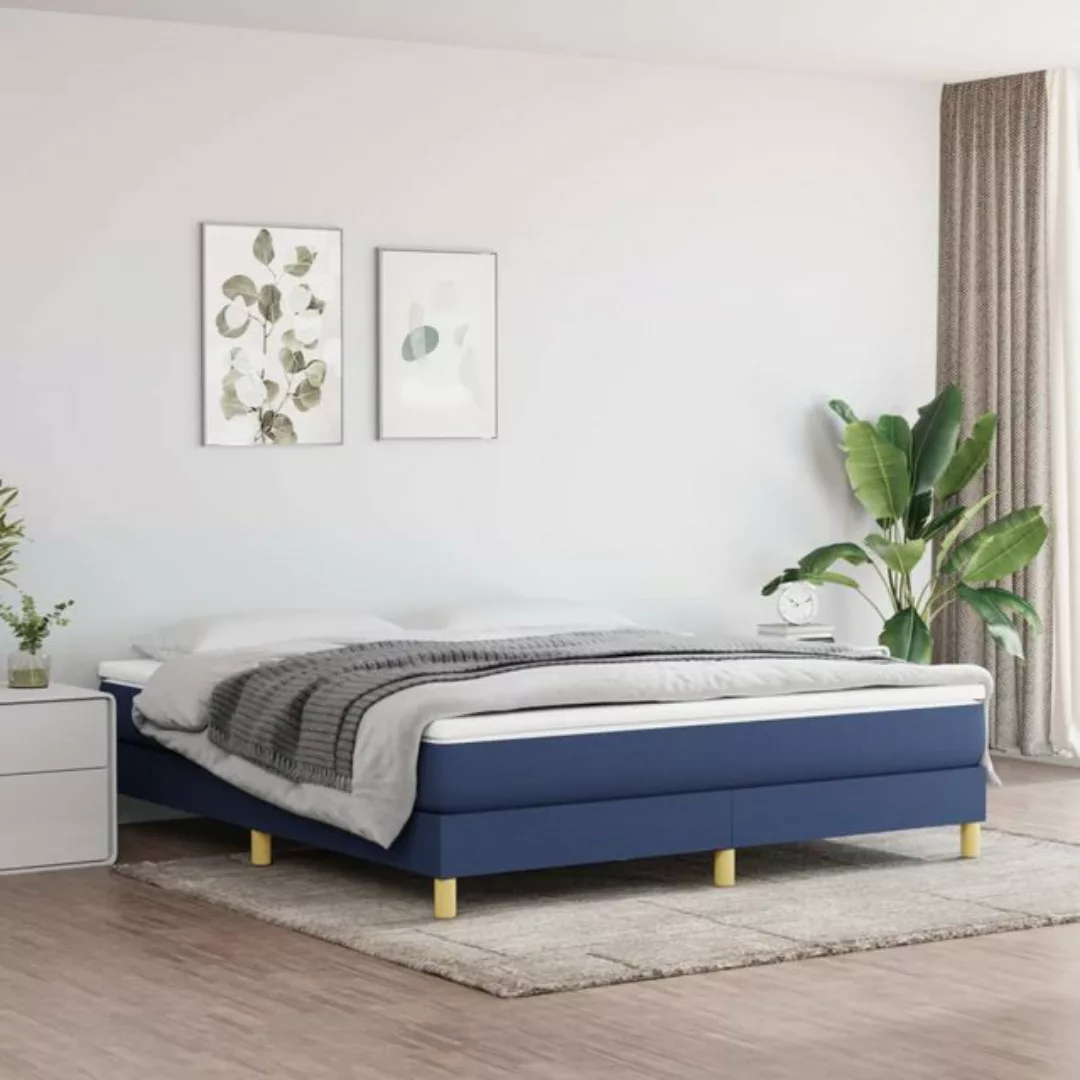 Vidaxl Boxspringbett Blau 180x200 Cm Stoff günstig online kaufen