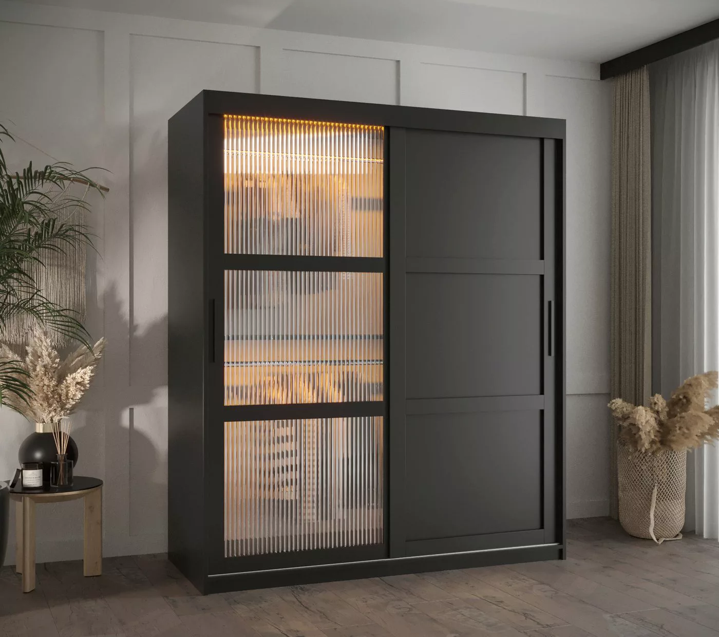 Beautysofa Kleiderschrank Moderne, praktische, geräumige Garderobe mit Verg günstig online kaufen