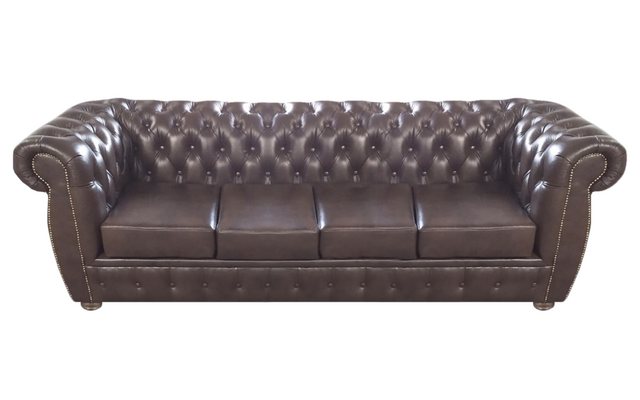 JVmoebel Chesterfield-Sofa Sofa Viersitzer Ledersofa Polstermöbel Luxus Ein günstig online kaufen