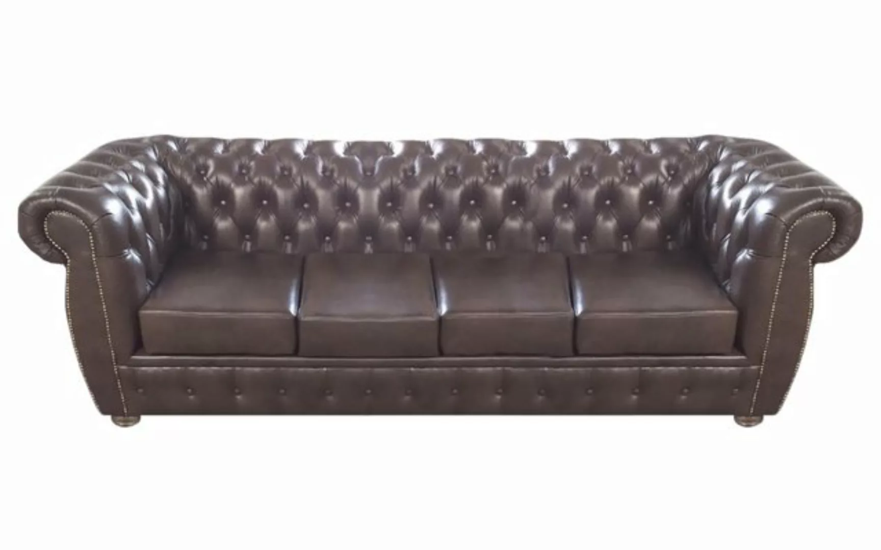 JVmoebel Chesterfield-Sofa Sofa Viersitzer Ledersofa Polstermöbel Luxus Ein günstig online kaufen