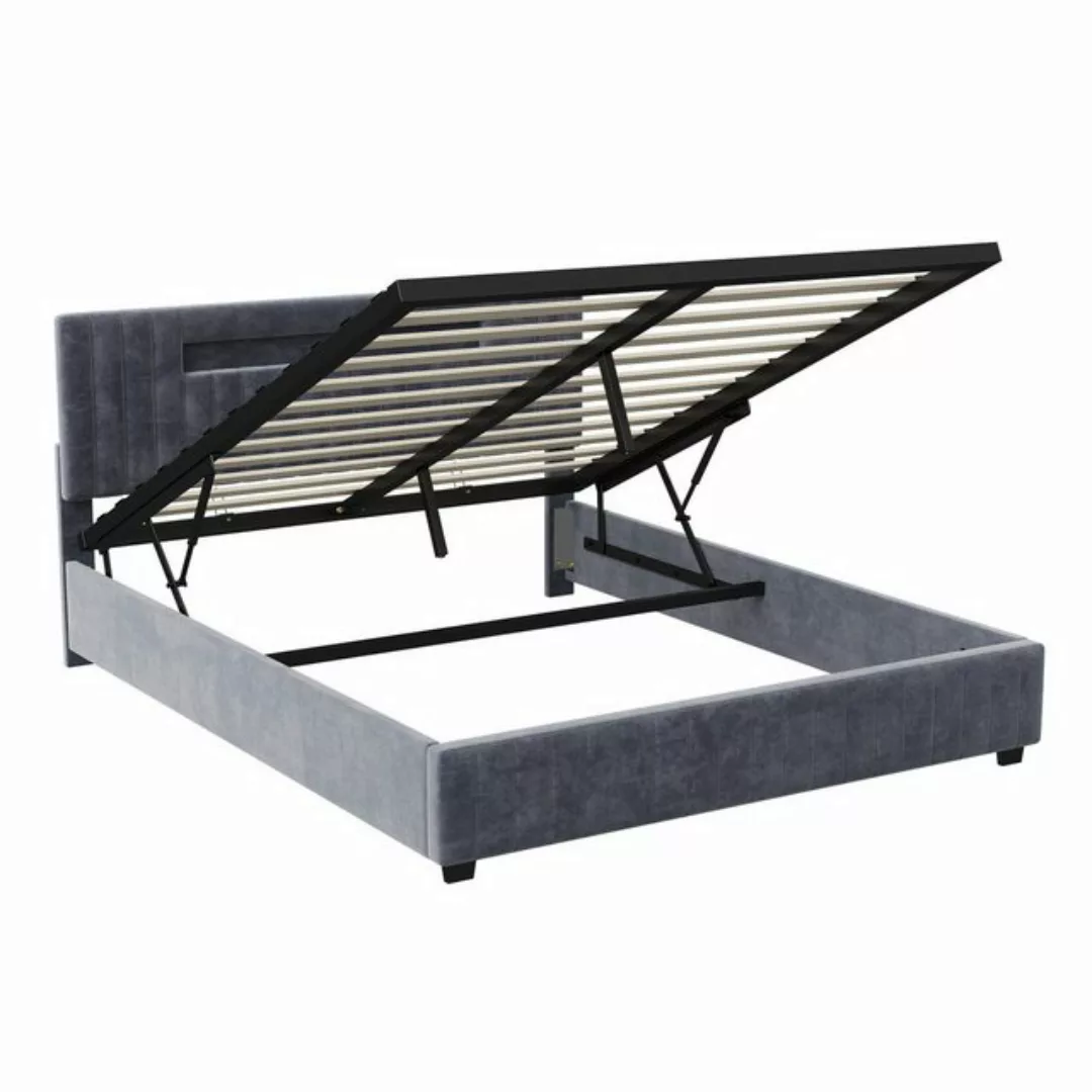 Romance Polsterbett Stauraumbett Doppelbett (Hydraulisch anhebbarer Bettsta günstig online kaufen