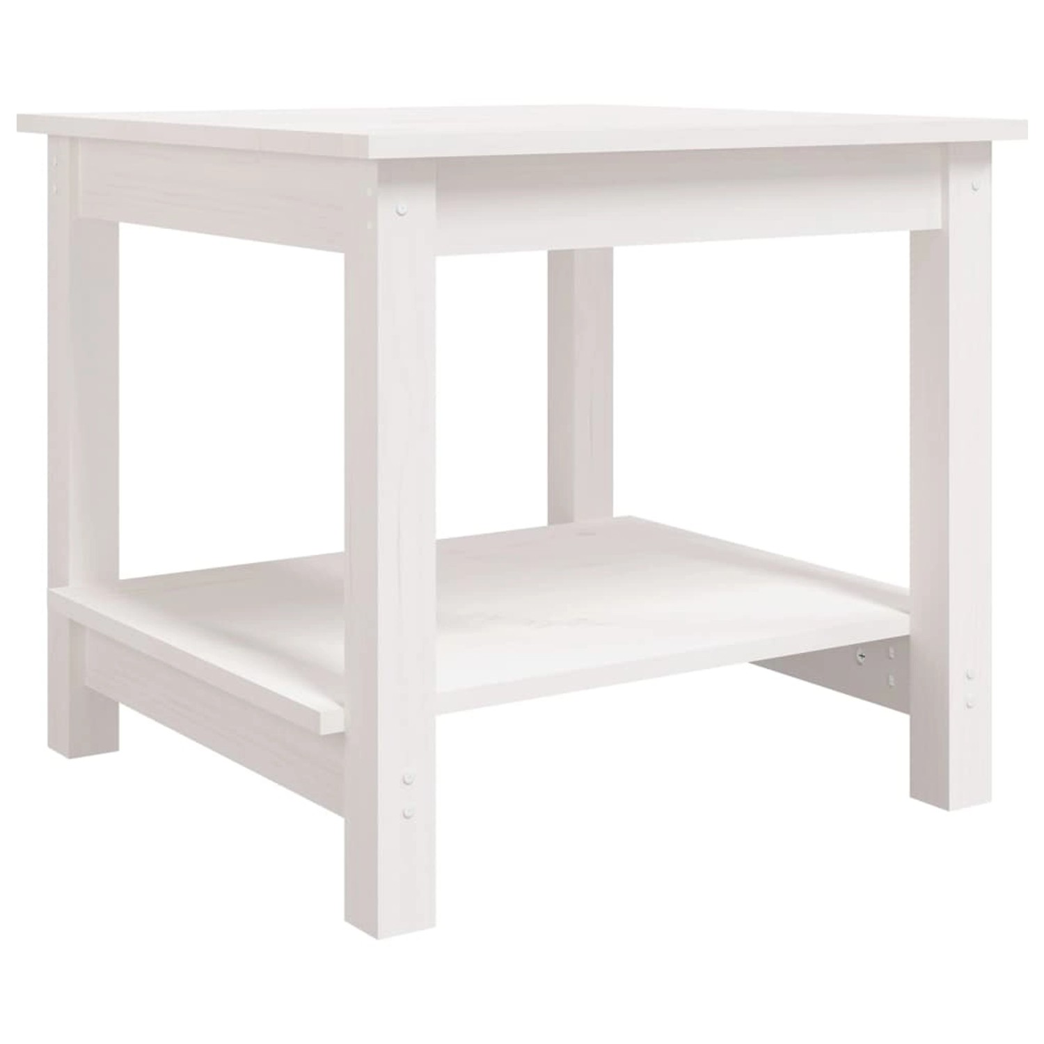 vidaXL Couchtisch Weiß 50x50x45 cm Massivholz Kiefer 822278 günstig online kaufen