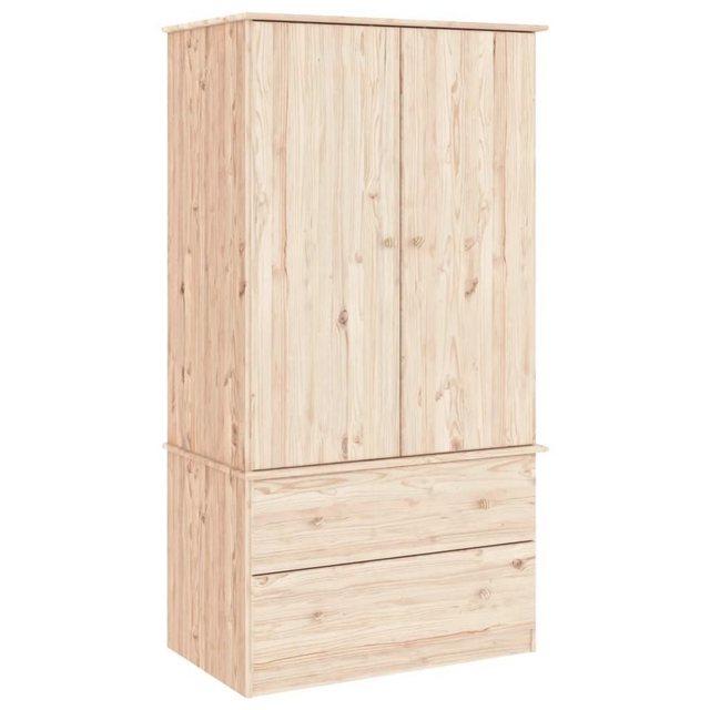 furnicato Kleiderschrank ALTA 90x55x170 cm Massivholz Kiefer (1-St) günstig online kaufen